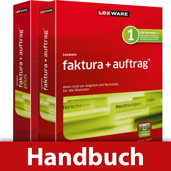 Faktura + Auftrag standard / plus Handbücher