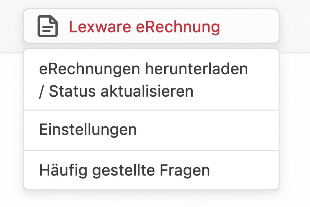 Status der E-Rechnungen aktualisieren